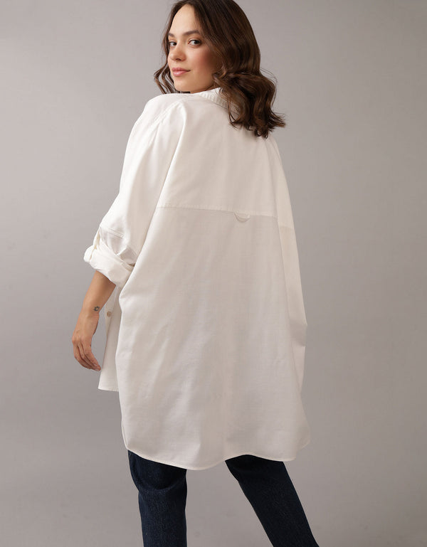 Camisa AE manga larga para mujer - Blanco
