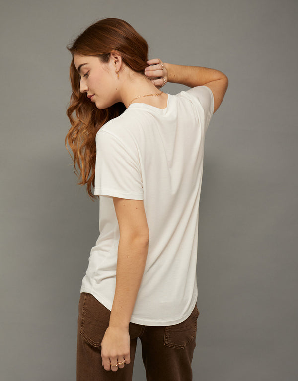 Camiseta Soft & Sexy cuello redondo Ae - Blanco