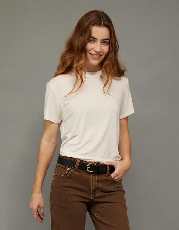 Camiseta Soft & Sexy cuello redondo Ae - Blanco
