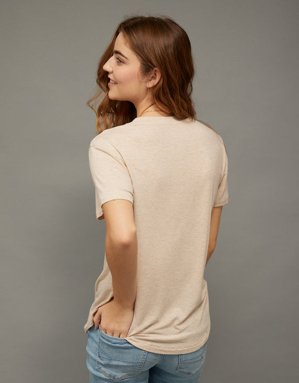 Camiseta Soft & Sexy cuello redondo Ae - Caqui
