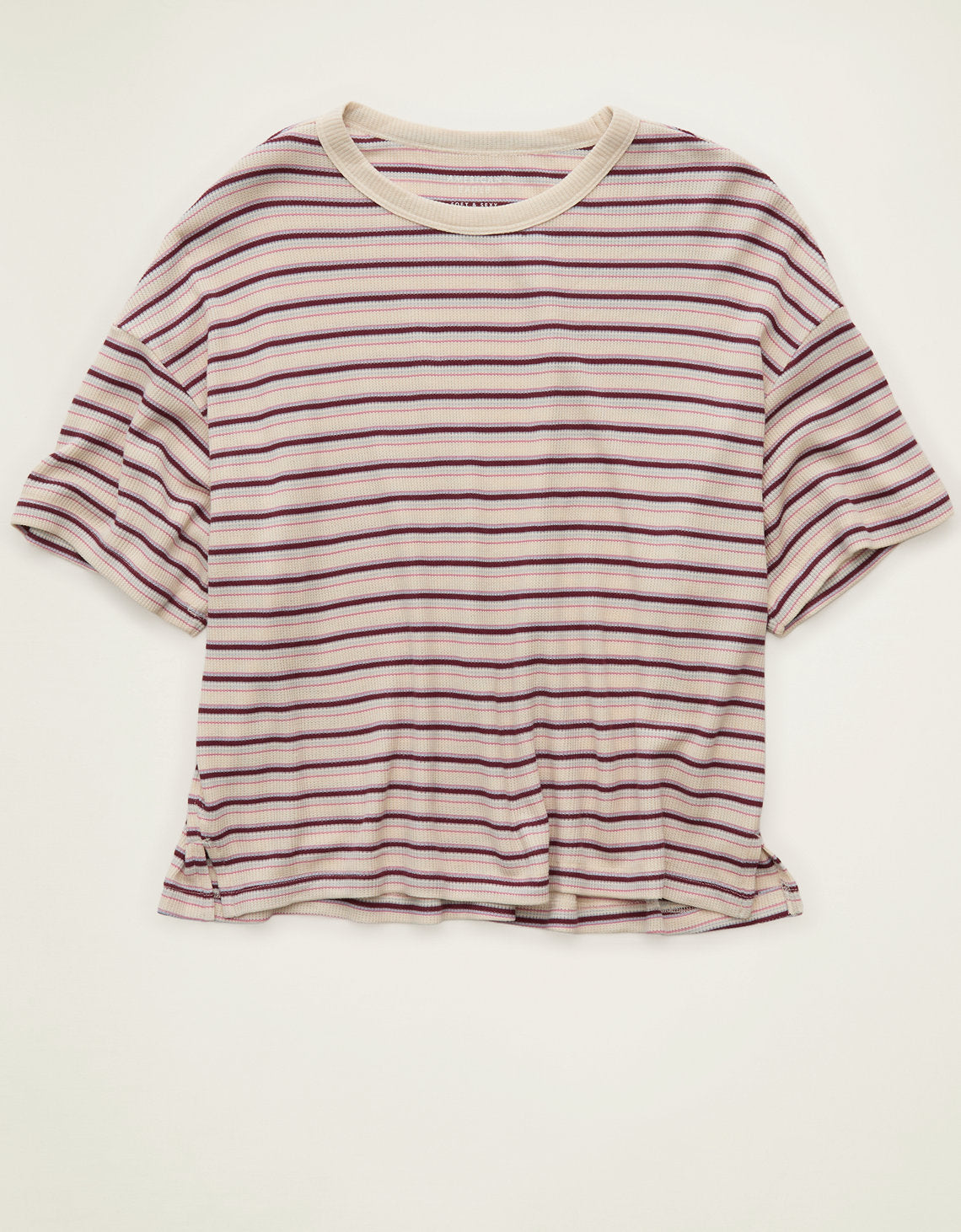 Camiseta de cuello redondo suave y sexy tipo waffle de AE - Generico 2370_1705_106_f