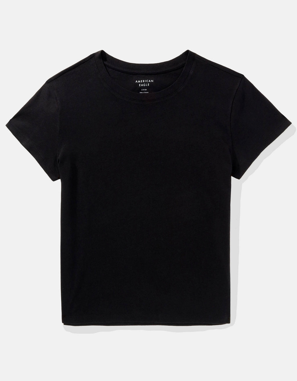 Camiseta Básica Manga Corta Mujer AE - Negro 2370_9465_001_f