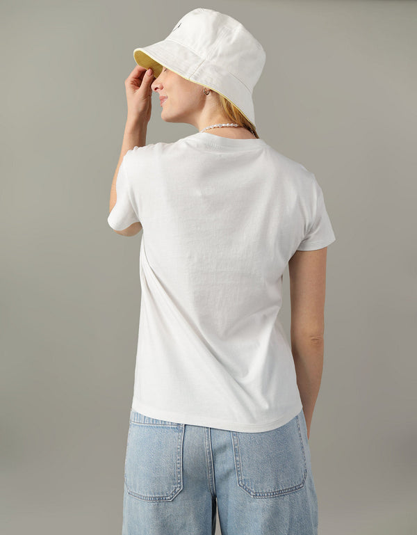 Camiseta Básica Manga Corta Mujer AE - Blanco
