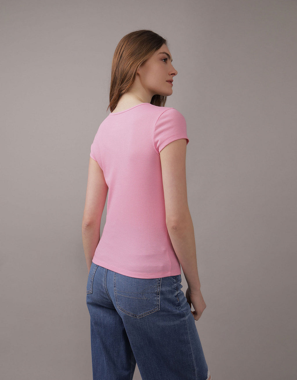 Camiseta Ae cuello redondo - Rosa 2370_9516_639_ob