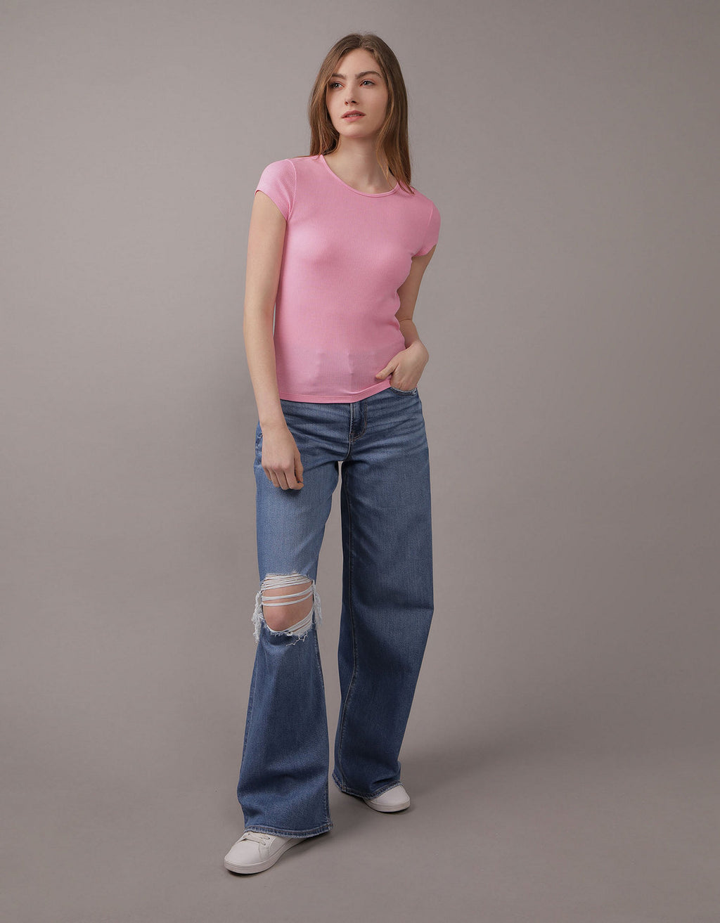 Camiseta Ae cuello redondo - Rosa 2370_9516_639_of
