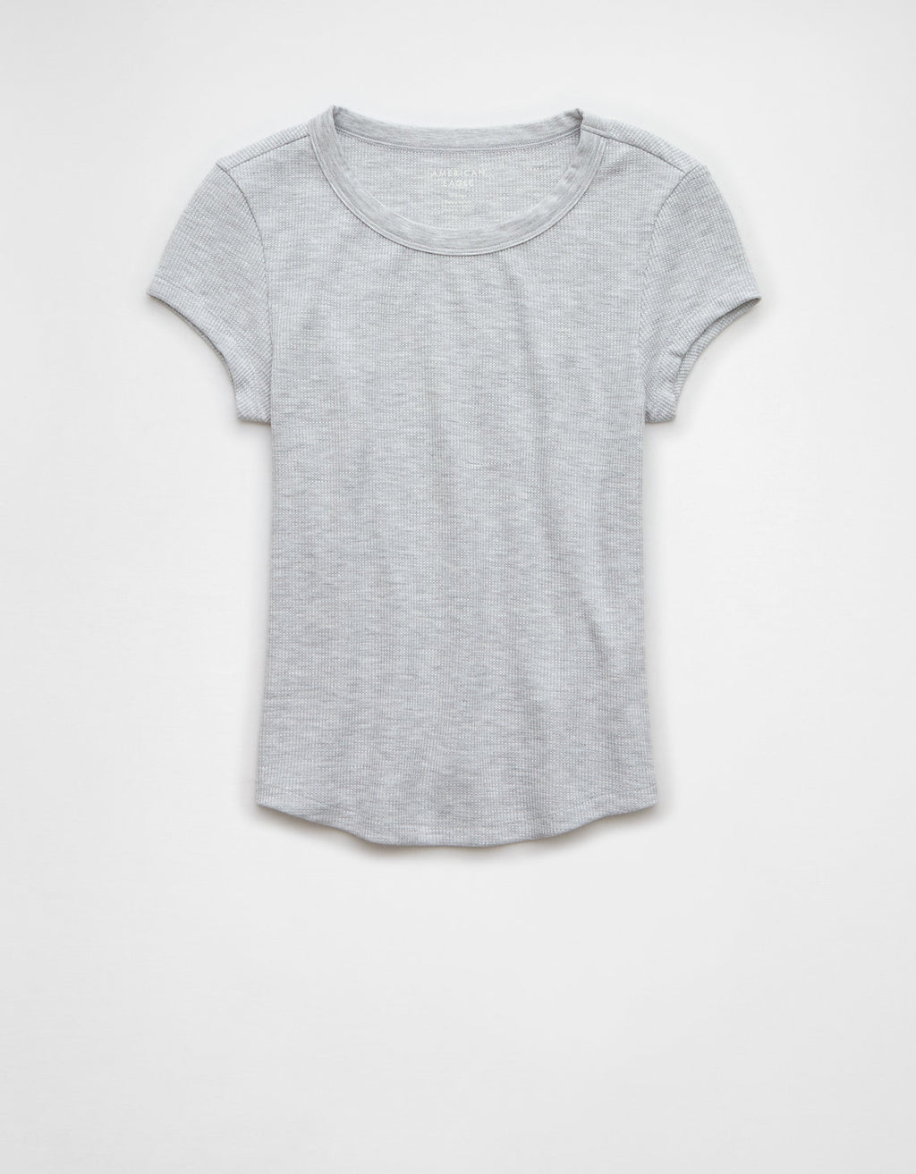 Camiseta AE cuello redondo manga corta para mujer - Gris 2370_9658_006_f