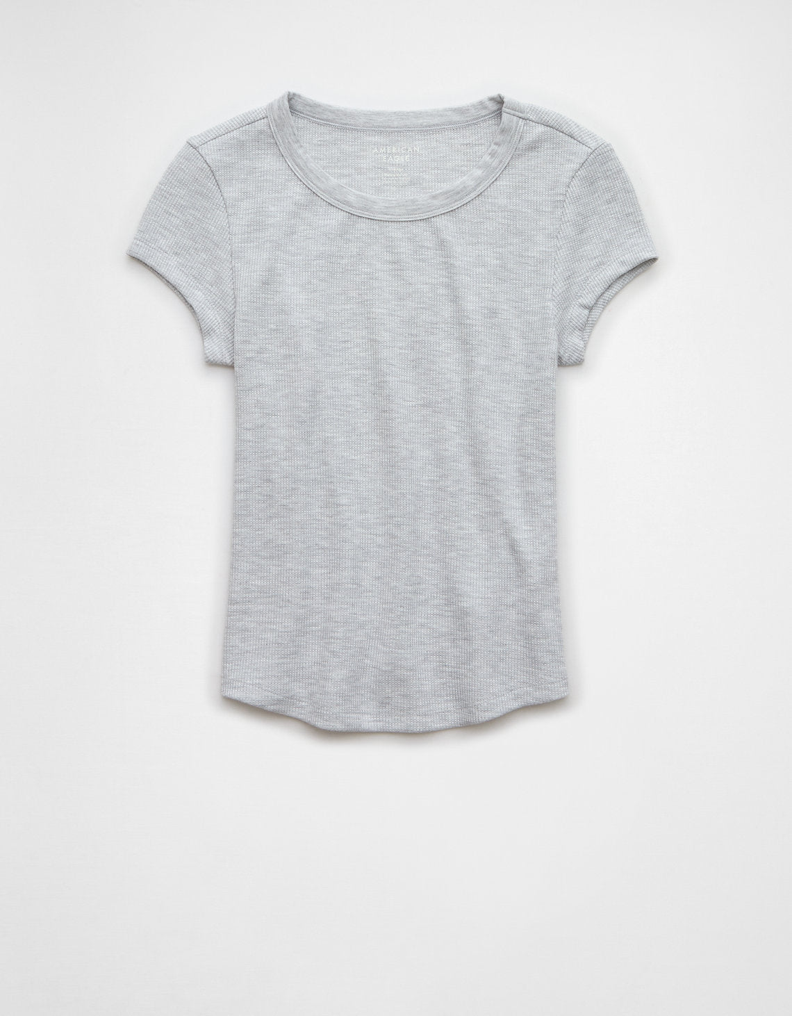 Camiseta AE cuello redondo manga corta para mujer - Gris 2370_9658_006_f