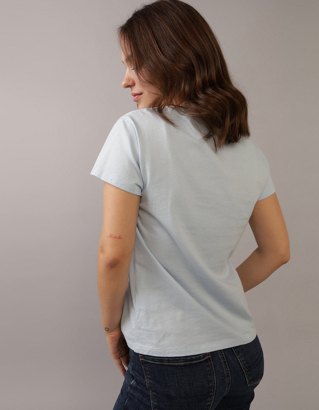 Camiseta Básica Manga Corta Mujer AE - Azul 2370_9678_401_ob