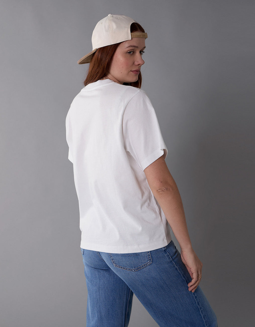 Camiseta básica de mujer AE - Blanco 2370_9998_100_ob