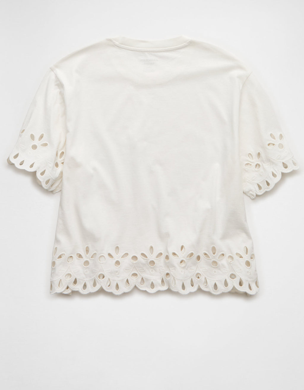Camiseta Boxy Oversized con Ojal Ae - Blanco 2372_1112_100_b