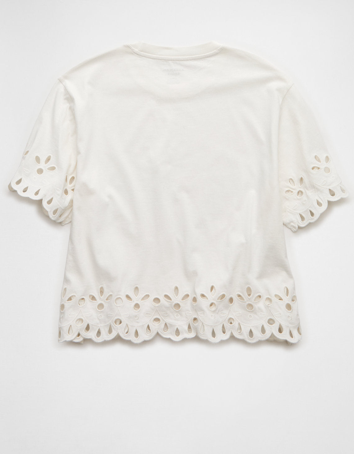 Camiseta Boxy Oversized con Ojal Ae - Blanco 2372_1112_100_b
