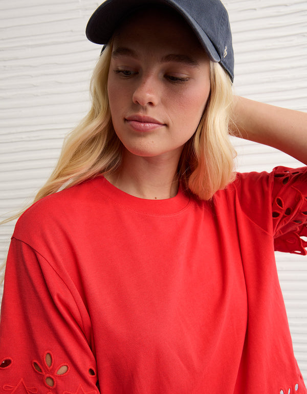 Camiseta Boxy Oversized con Ojal Ae - Generico
