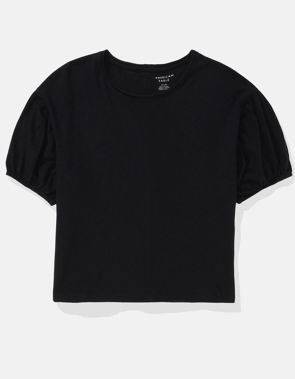 Camiseta de Manga Abullonada Ae - Negro 2372_1119_073_f