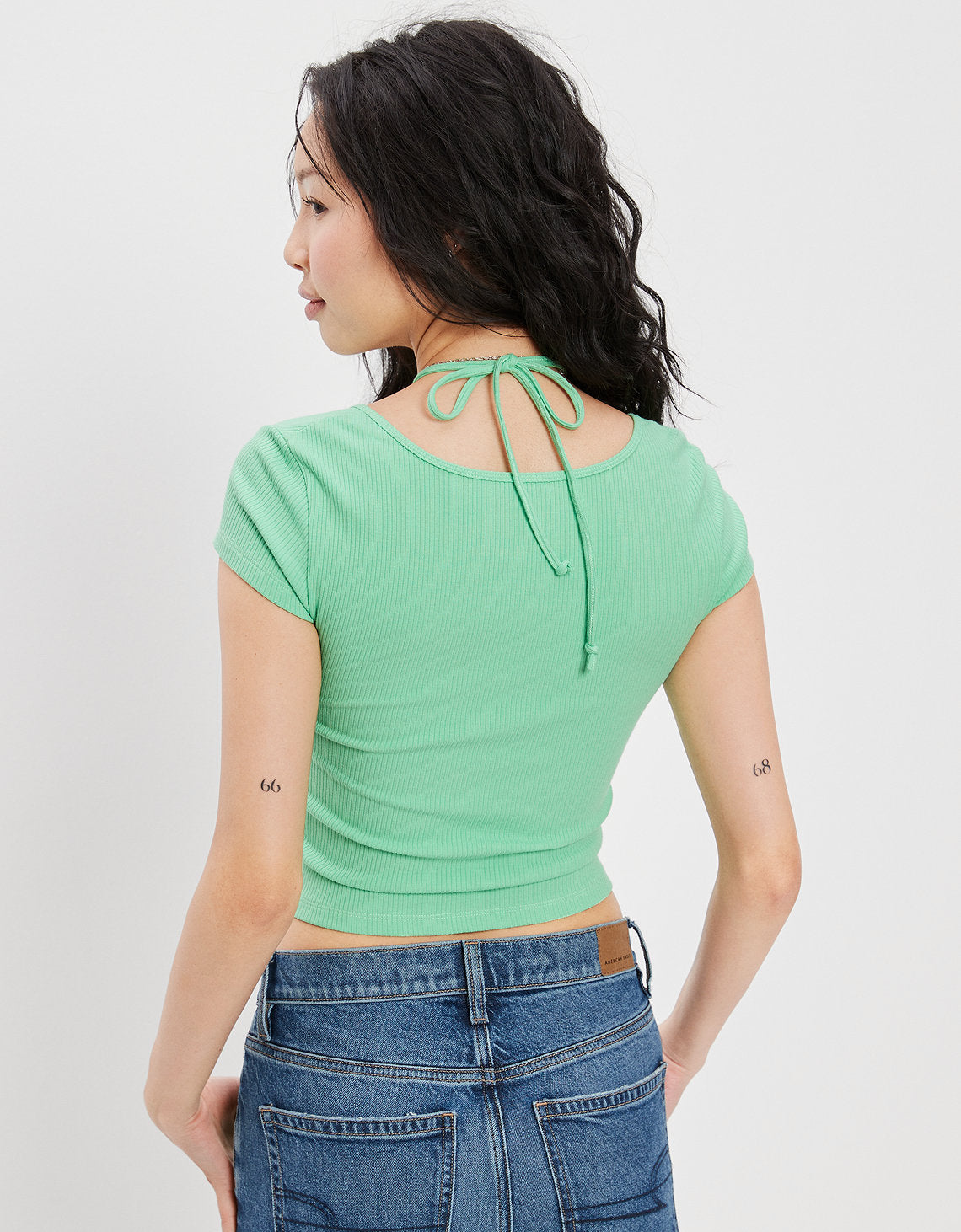 Camiseta AE con abertura en el cuello. - Verde 2372_8579_300_ob