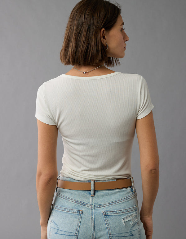 Camiseta Básica Manga Corta Mujer AE - Blanco