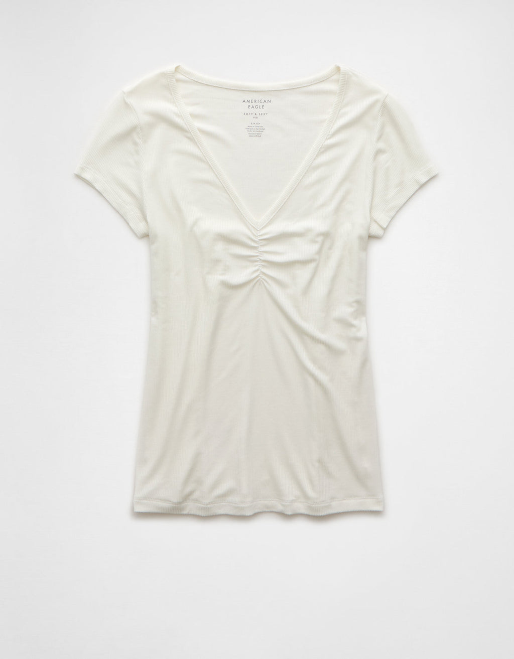 Camiseta Básica Manga Corta Mujer AE - Blanco 2372_9536_100_f