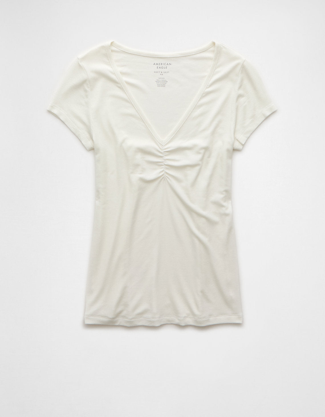 Camiseta Básica Manga Corta Mujer AE - Blanco 2372_9536_100_f