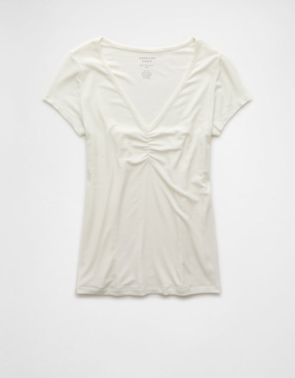 Camiseta Básica Manga Corta Mujer AE - Blanco