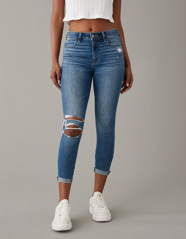 Jegging AE Ne(x)t Level con rotos de tiro alto crop - Generico