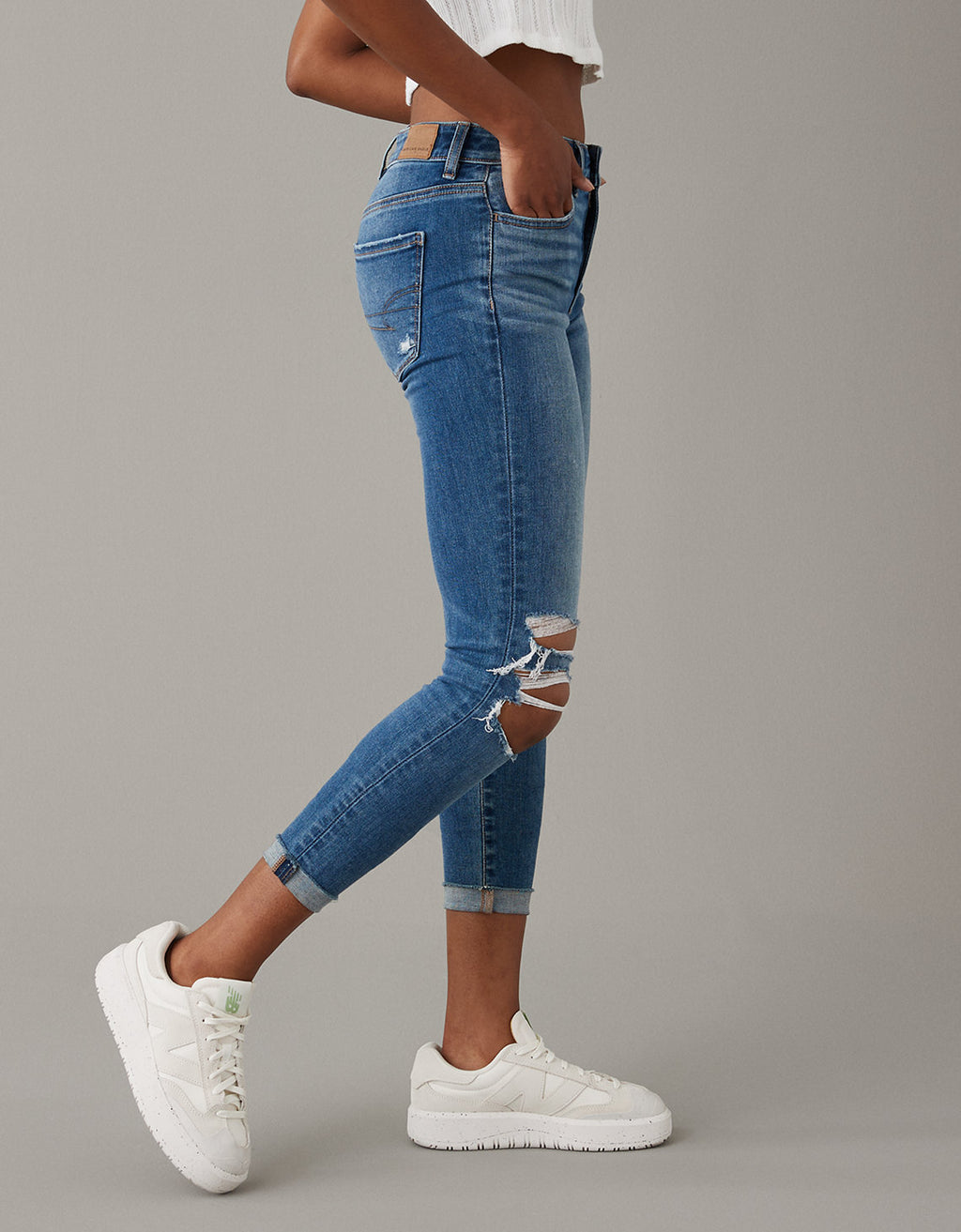 Jegging AE Ne(x)t Level con rotos de tiro alto crop - Generico 2433_4341_826_os