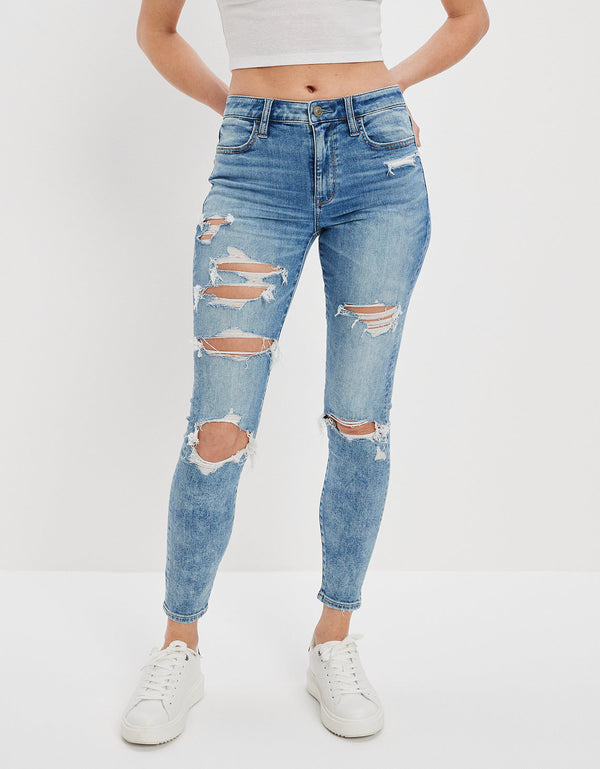 Jegging AE Ne(x)t Level con rotos de tiro alto crop - Generico