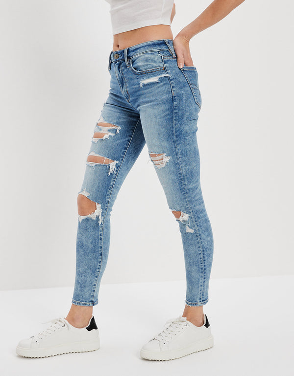 Jegging AE Ne(x)t Level con rotos de tiro alto crop - Generico