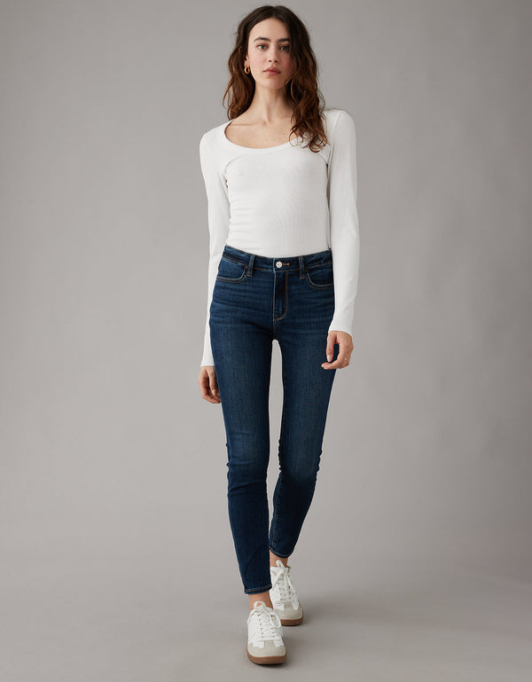 Jegging tobillero en denim Ae de tiro alto - Generico