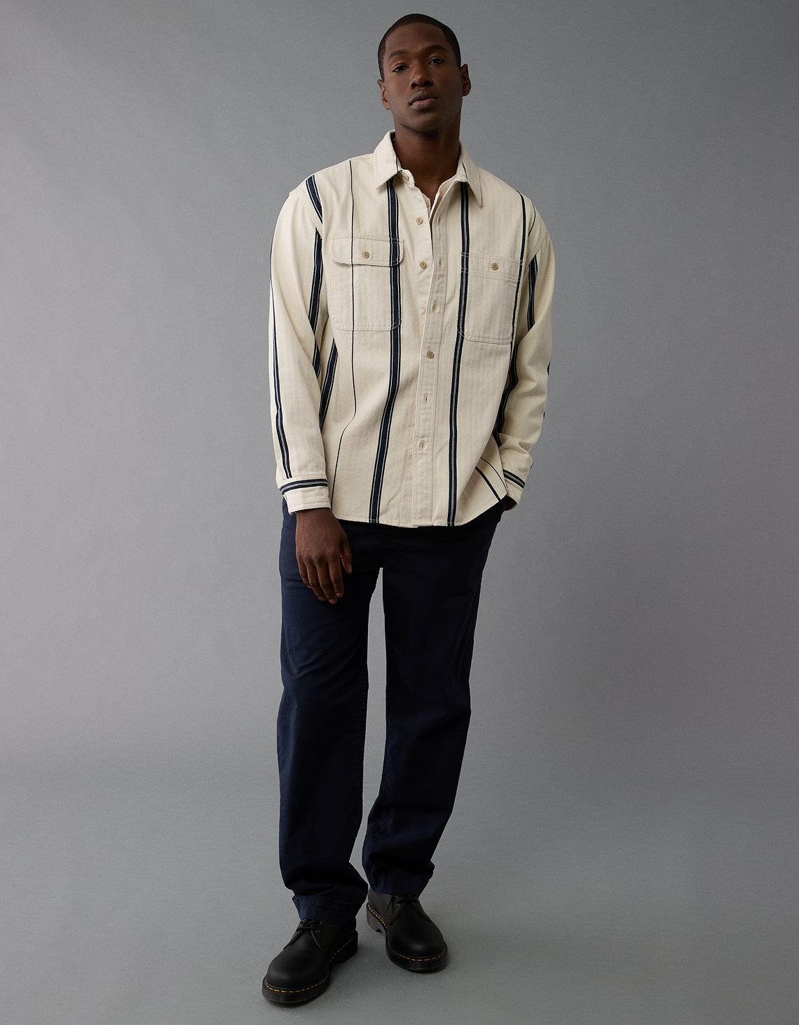 Camisa de rayas oversized Hombre AE - Generico 2512_6346_102_of