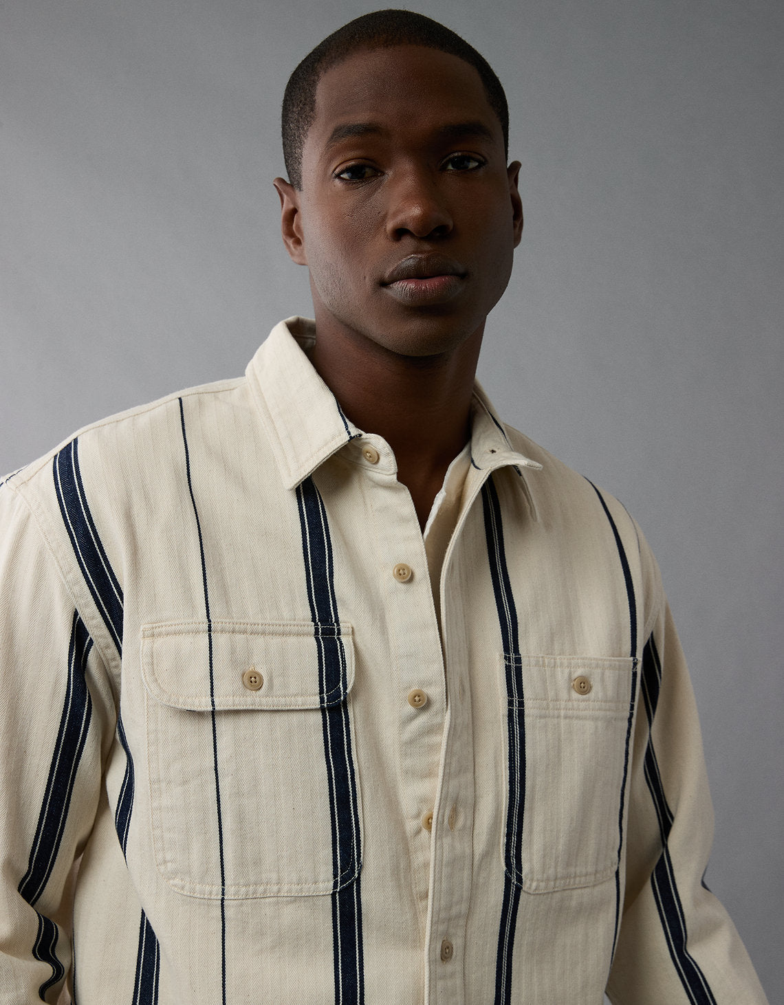 Camisa de rayas oversized Hombre AE - Generico 2512_6346_102_os