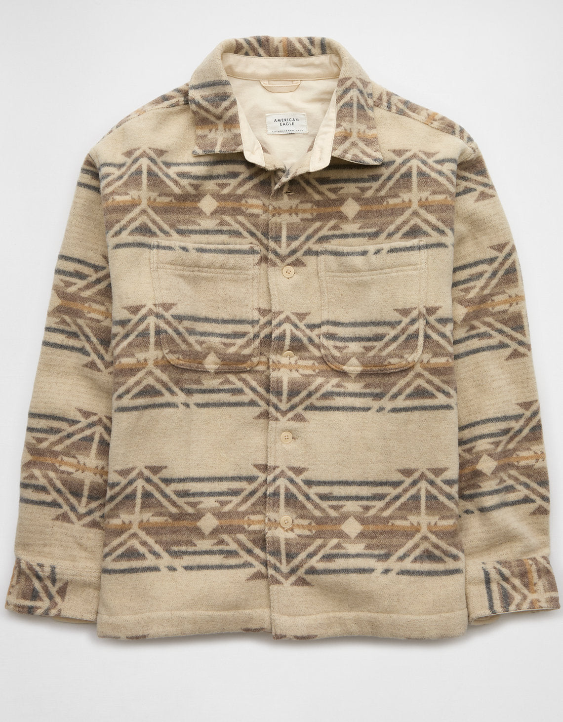 AE Camisa estilo Chamarra Estampada - café 2512_6415_247_f