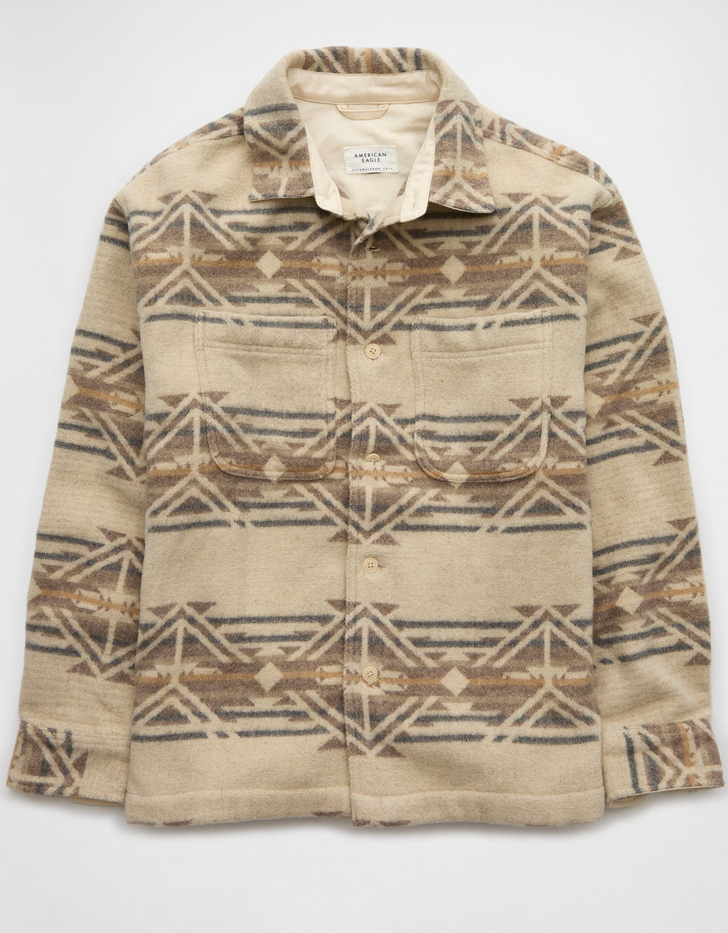 AE Camisa estilo Chamarra Estampada - café 2512_6415_247_f