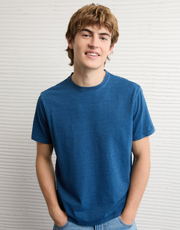 Camiseta índigo de ajuste estándar Ae - Azul