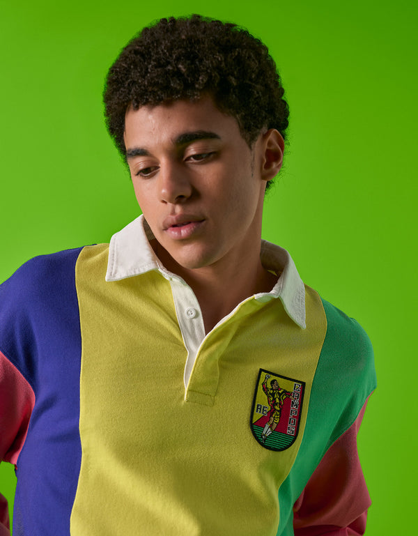 Polo de rugby de manga larga Ae - Amarillo
