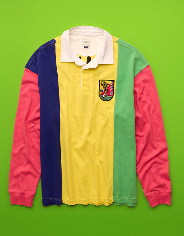 Polo de rugby de manga larga Ae - Amarillo
