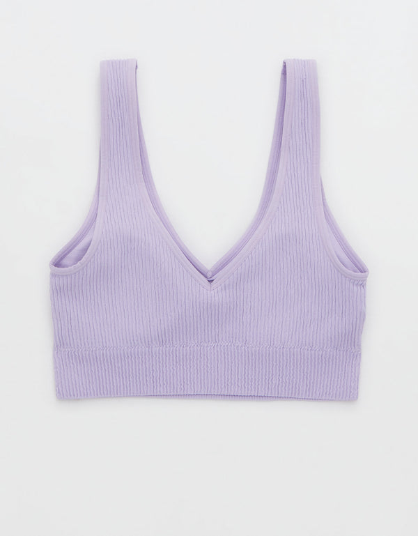 Bralette acolchado sin costuras Superchill - Morado