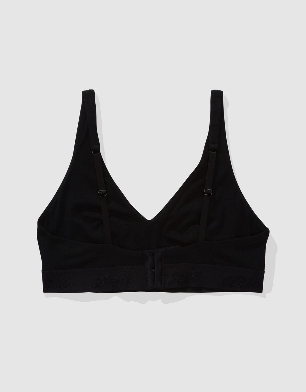 Bralette de Algodón escotado y alcochado de Mujer Aerie - Negro 2693_3773_073_b