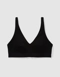 Bralette de Algodón escotado y alcochado de Mujer Aerie - Negro 2693_3773_073_f