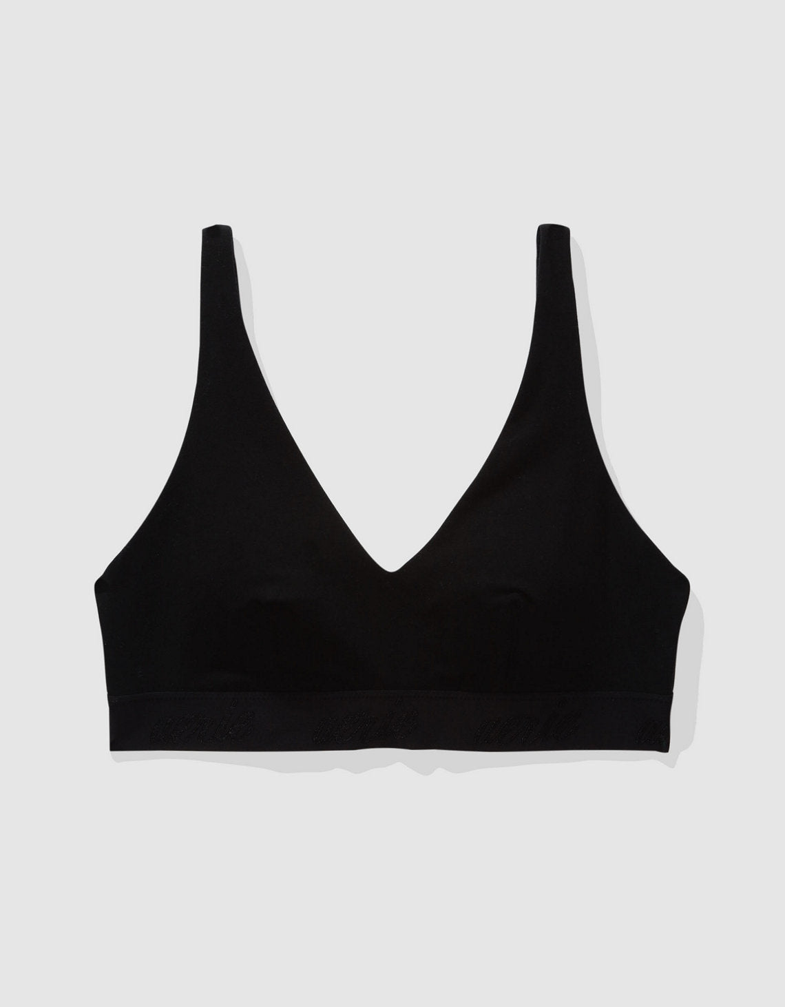 Bralette de Algodón escotado y alcochado de Mujer Aerie - Negro 2693_3773_073_f