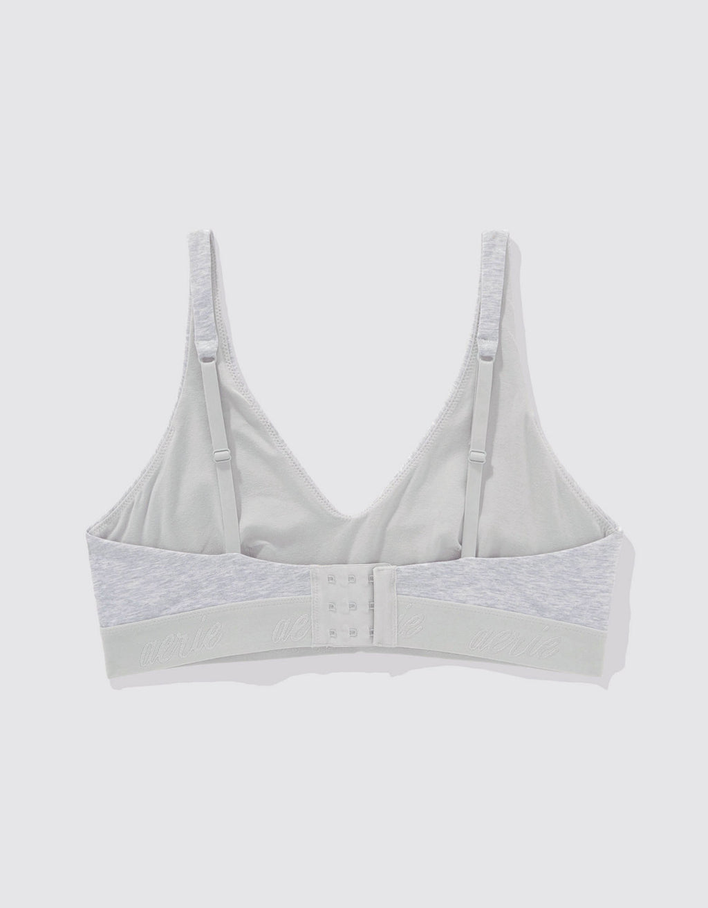 Bralette de Algodón escotado y alcochado de Mujer Aerie - Gris 2693_3979_012_b