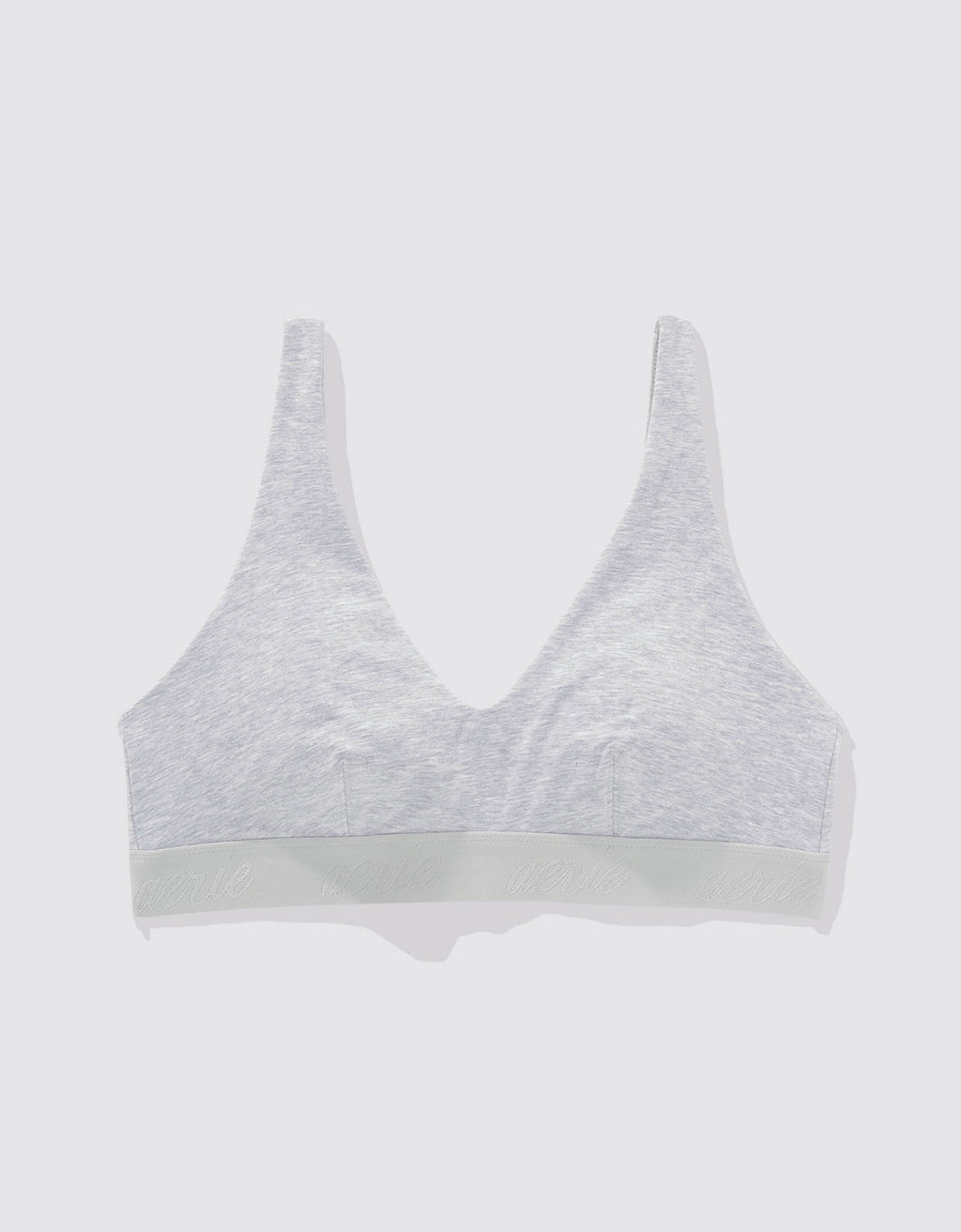 Bralette de Algodón escotado y alcochado de Mujer Aerie - Gris 2693_3979_012_f
