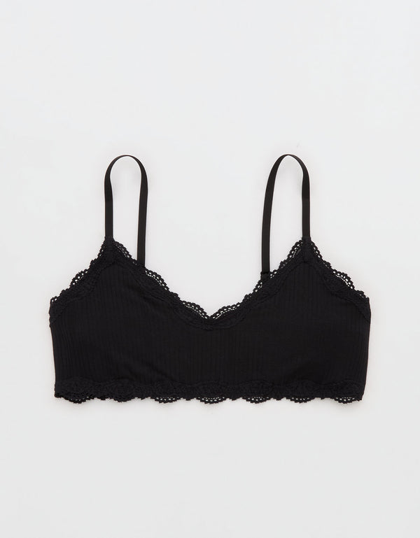 Bralette Superchill de encaje By Aerie - Negro