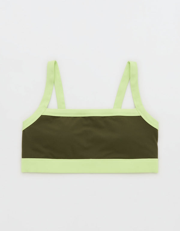 Sujetador deportivo colorblock Xtra Real me de Offline by Aerie - Verde