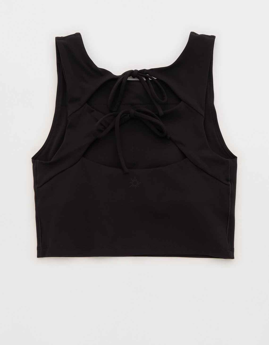 Sujetador Deportivo Largo con Lazo en la Espalda de Offline by Aerie Real Me Xtra - Negro 2696_1763_073_b