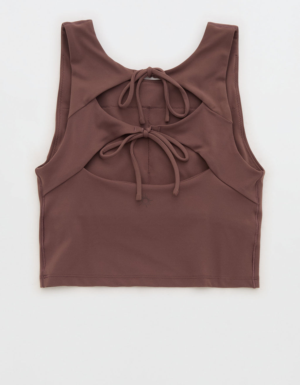 Sujetador Deportivo Largo con Lazo en la Espalda de Offline by Aerie Real Me Xtra - Café 2696_1763_215_b