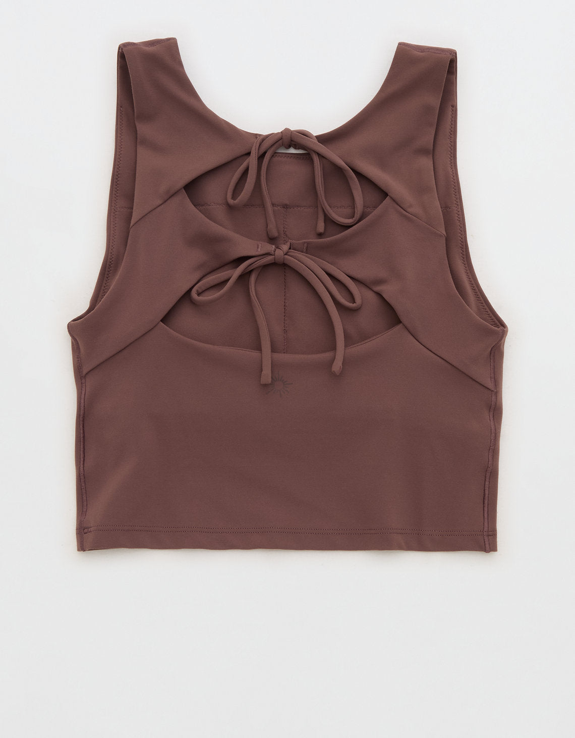 Sujetador Deportivo Largo con Lazo en la Espalda de Offline by Aerie Real Me Xtra - Café 2696_1763_215_b