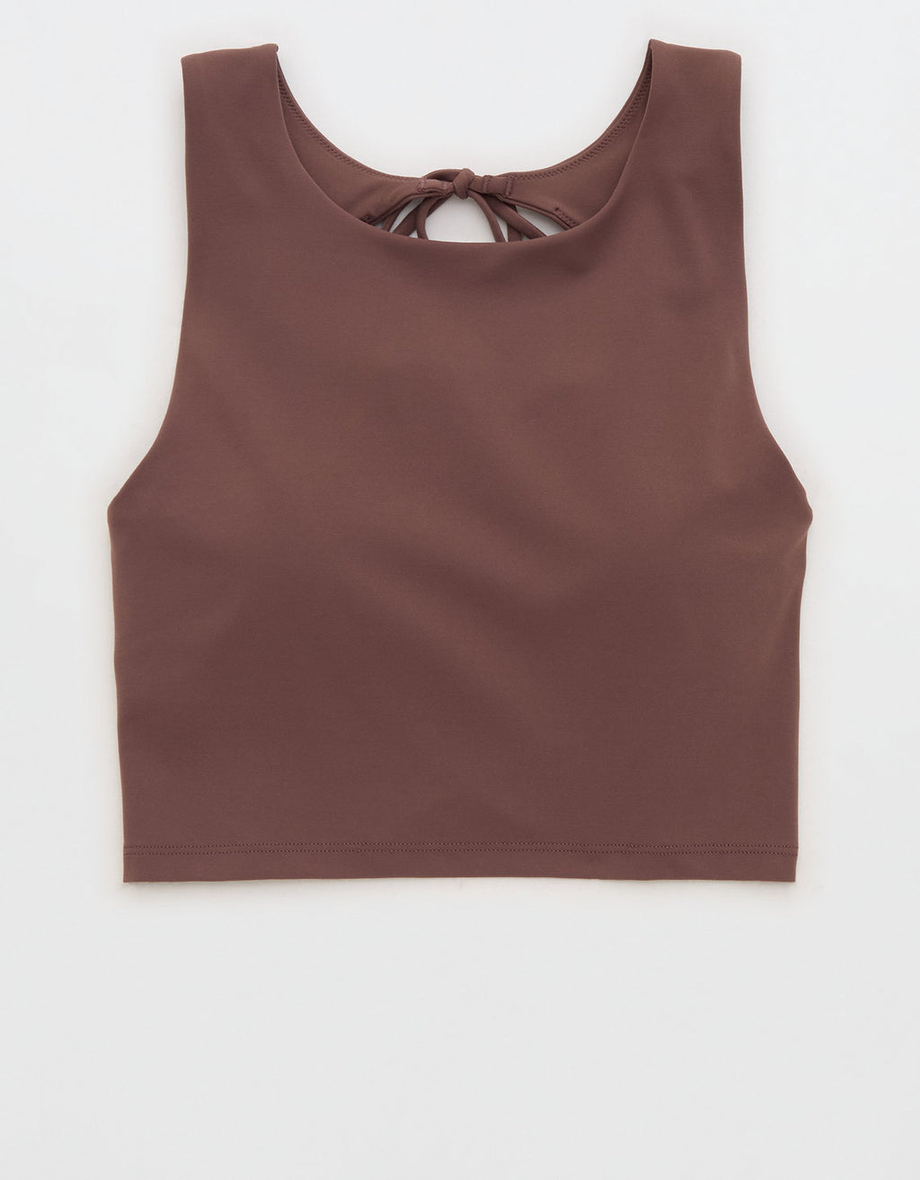 Sujetador Deportivo Largo con Lazo en la Espalda de Offline by Aerie Real Me Xtra - Café 2696_1763_215_f