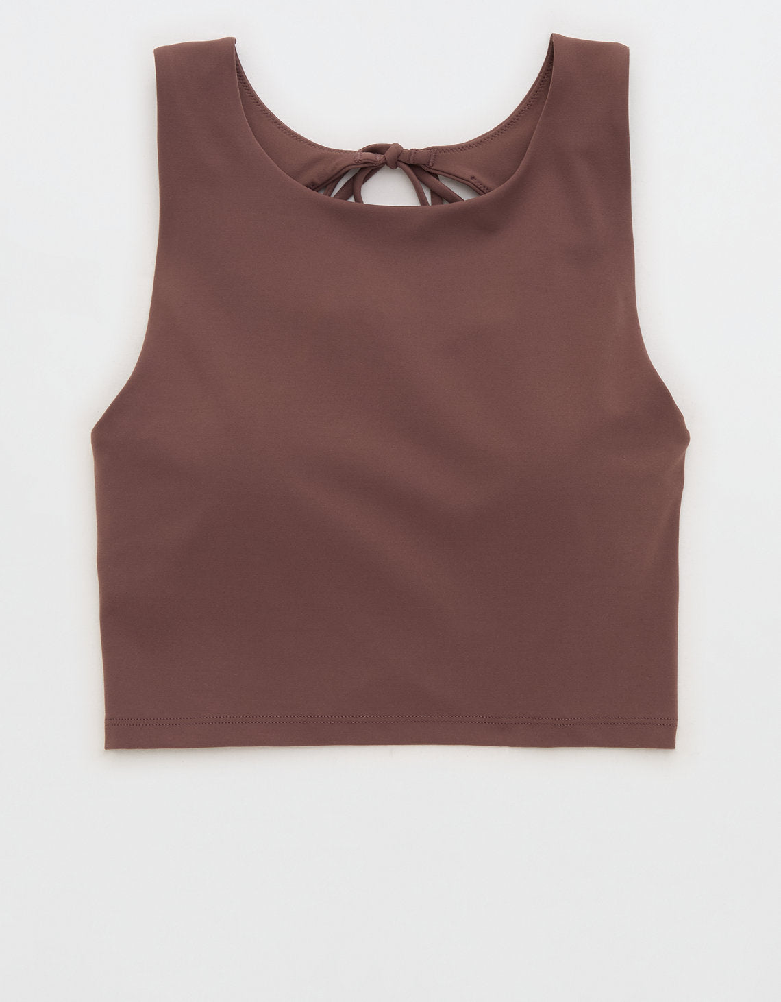 Sujetador Deportivo Largo con Lazo en la Espalda de Offline by Aerie Real Me Xtra - Café 2696_1763_215_f