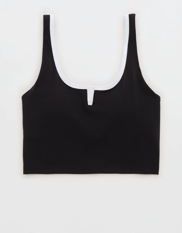 Offline de Aerie Real me Sujetador Deportivo Largo de Baja Intensidad - Negro