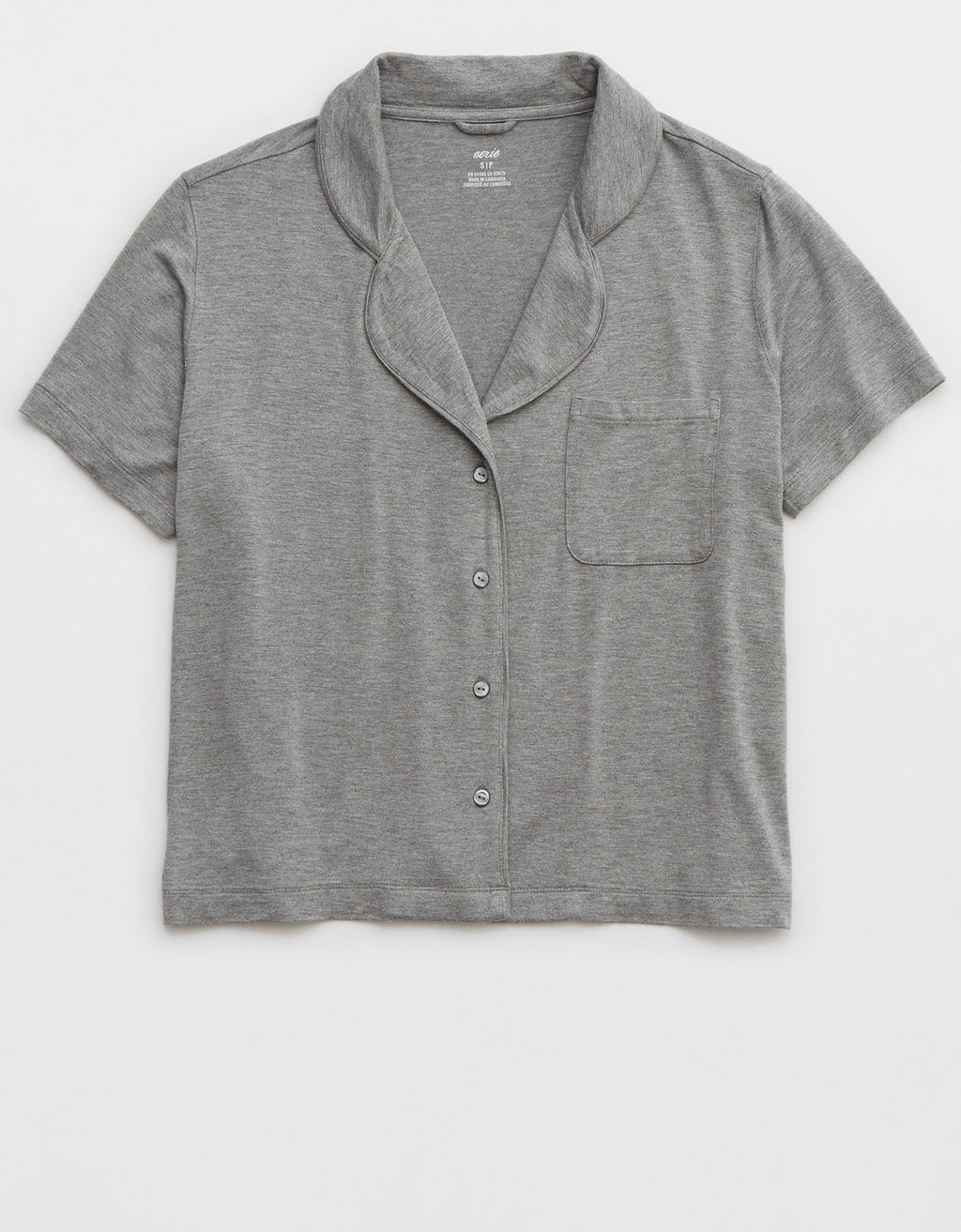 Camisa de pijama Aerie en franela - Gris 2782_1205_030_f