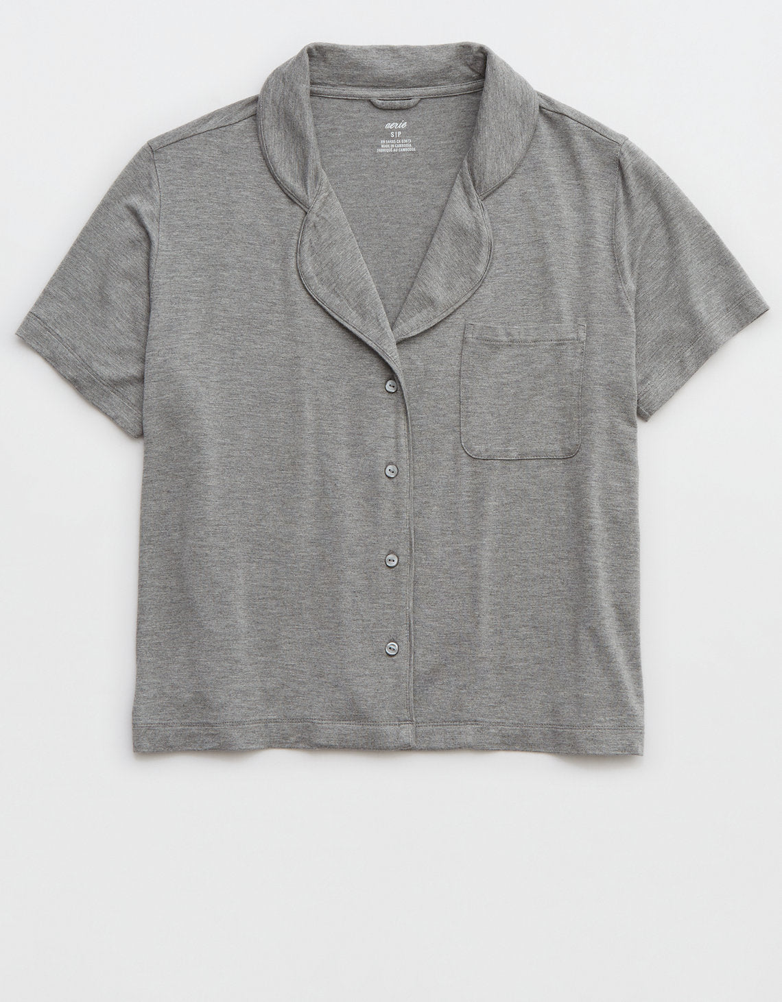 Camisa de pijama Aerie en franela - Gris 2782_1205_030_f